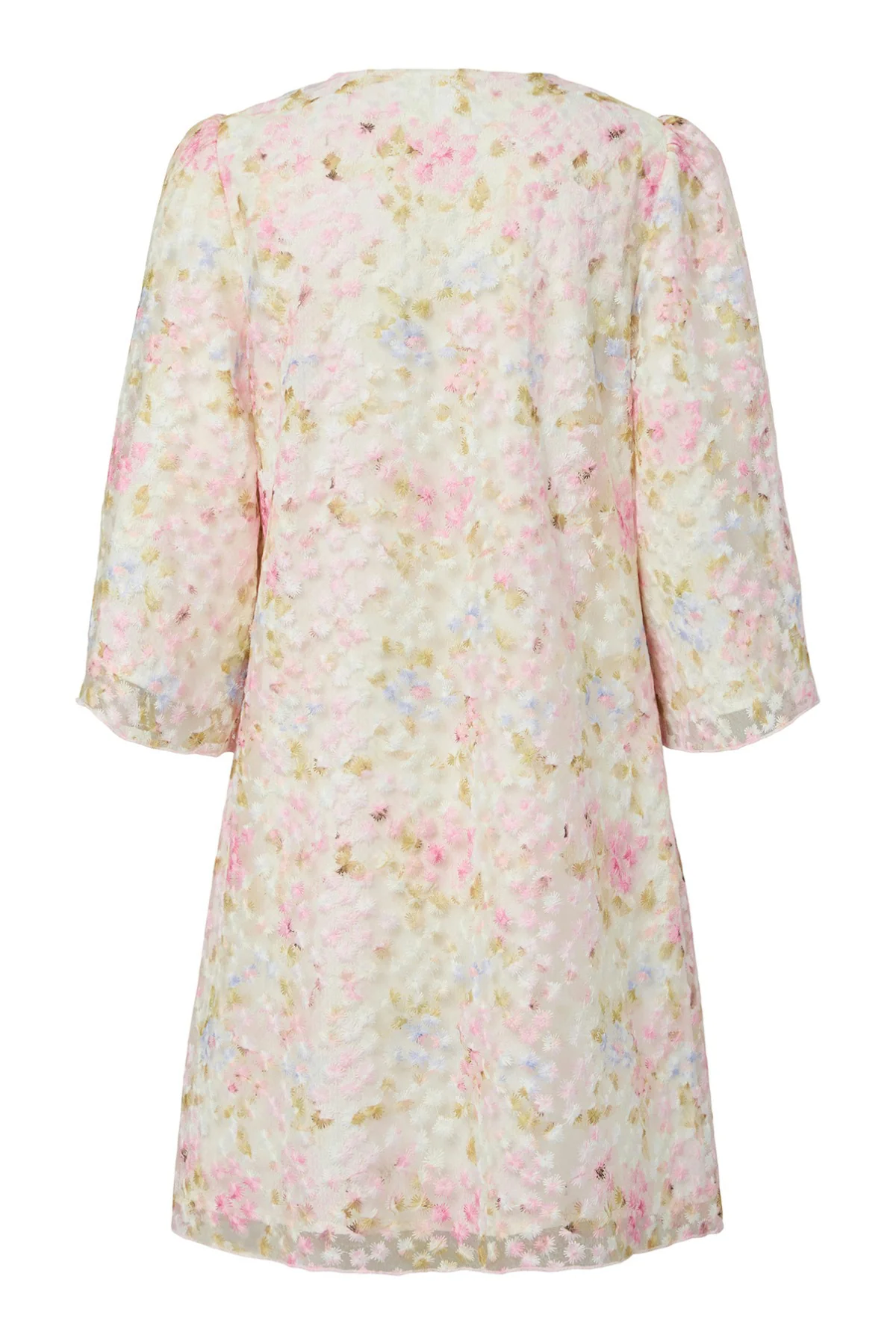 YASLEANNA - Kort kjole med trekvartærmer og blomster - Image 2